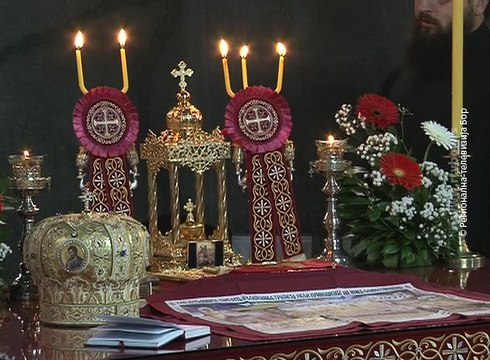 Svetinje iz manastira Lešje u borskom hramu , 16. oktobar 2016. (RTV Bor)