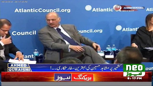 Mushahid Hussain Syed has rightfully highlighted kashmir Issue during Kashmir Intifada. Ahmed Qurishi