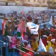 Shenaz Hindustani keeping the people their enthu intact at Jansabha in surat, Gujarat