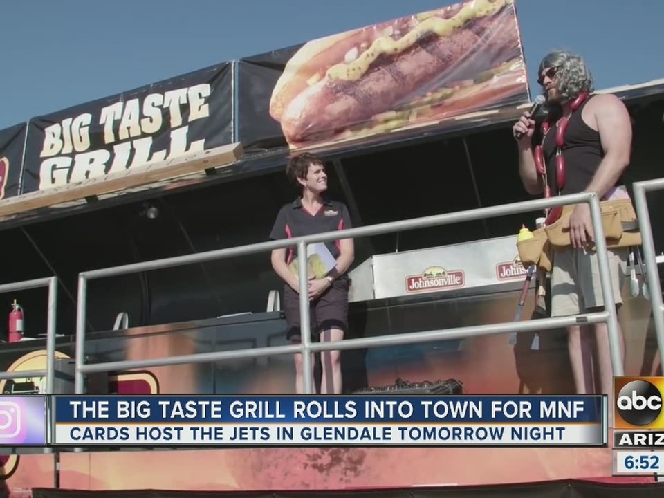 Johnsonville Big Taste Grill stops by ABC15 before the Arizona Cardinals Monday Nigh Football game