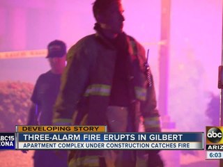 150 firefighters battle three alarm blaze in Gilbert