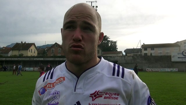 Rugby Fédérale 1 - Walter Argoud réagit après Chambéry - Us Bressane
