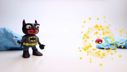 POKEMON GO Batman _ Hunting Pokémon Go Play Doh Superhero Stop Motion Video