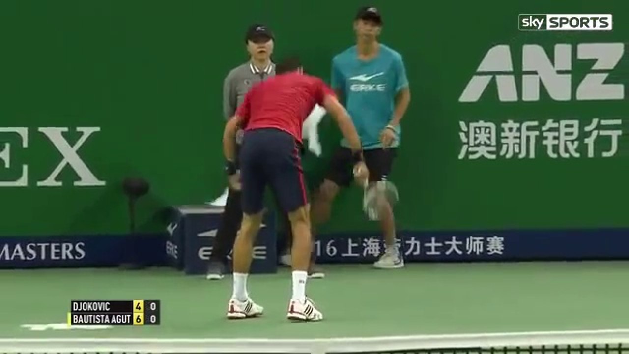 Angry Djokovic Smashed A Racket, Ripped His Shirt and Two Arguments with the Empire