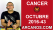 CANCER OCTUBRE 2016-16 al 22 de octubre-Horoscopo del Amor Solteros Parejas-Tarot-ARCANOS.COM