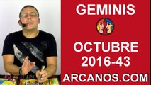 GEMINIS OCTUBRE 2016-16 al 22 de octubre-Horoscopo del Amor Solteros Parejas-Tarot-ARCANOS.COM