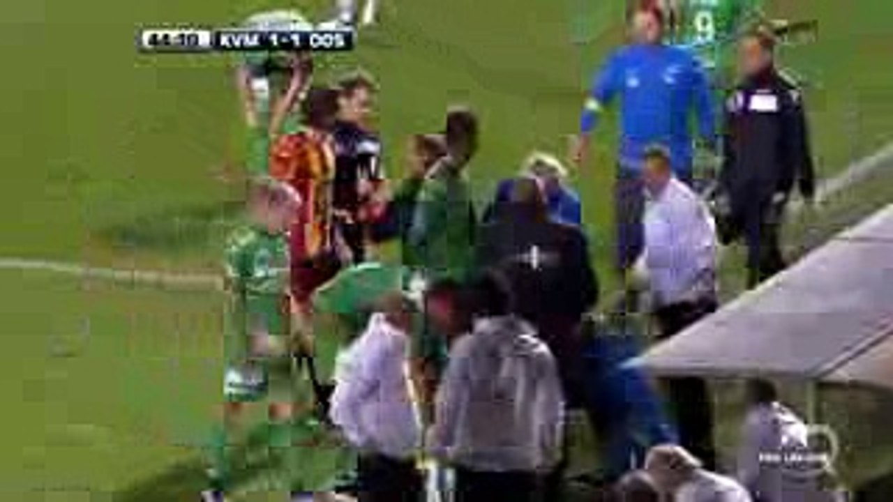 Uros Vitas Red Card - KV Mechelen vs Oostende  Belgium Jupiler League 16-10-2016 HD