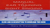 [EBOOK] DOWNLOAD Manual for Ear Training and Sight Singing READ NOW