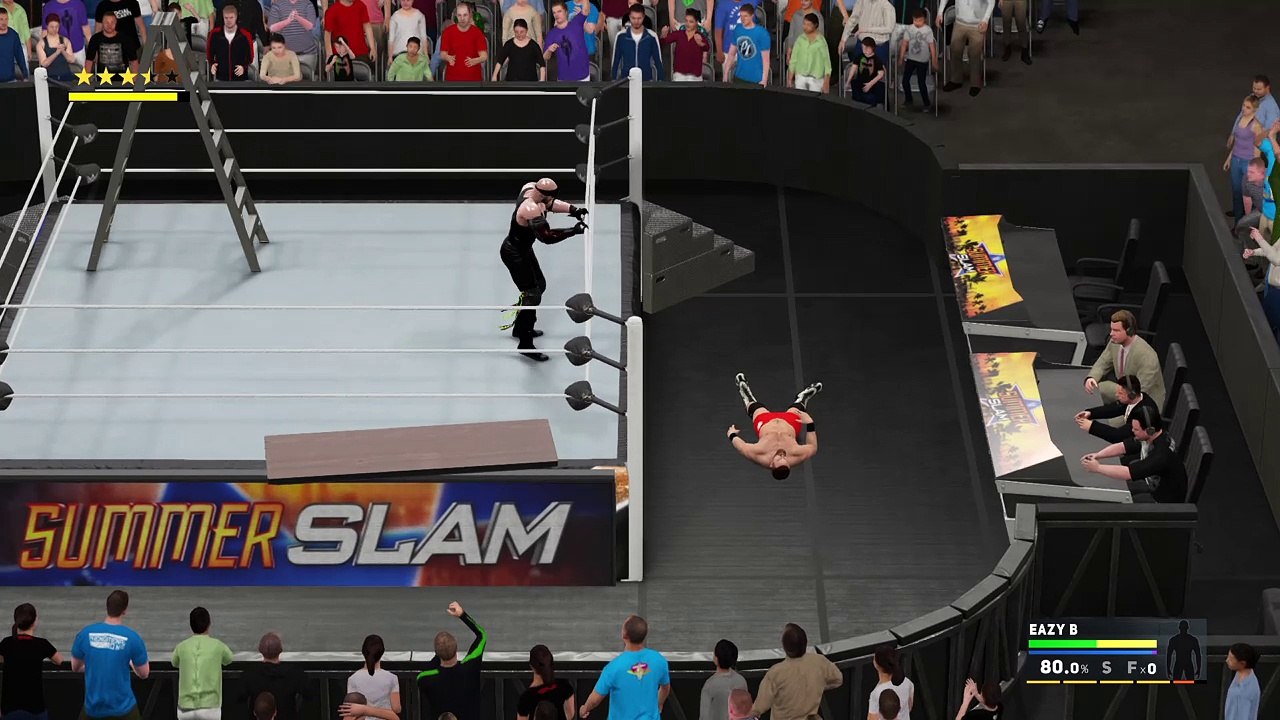 WWE 2K17 after the match