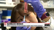 Korean researchers develop bloodless needles using mussel substance