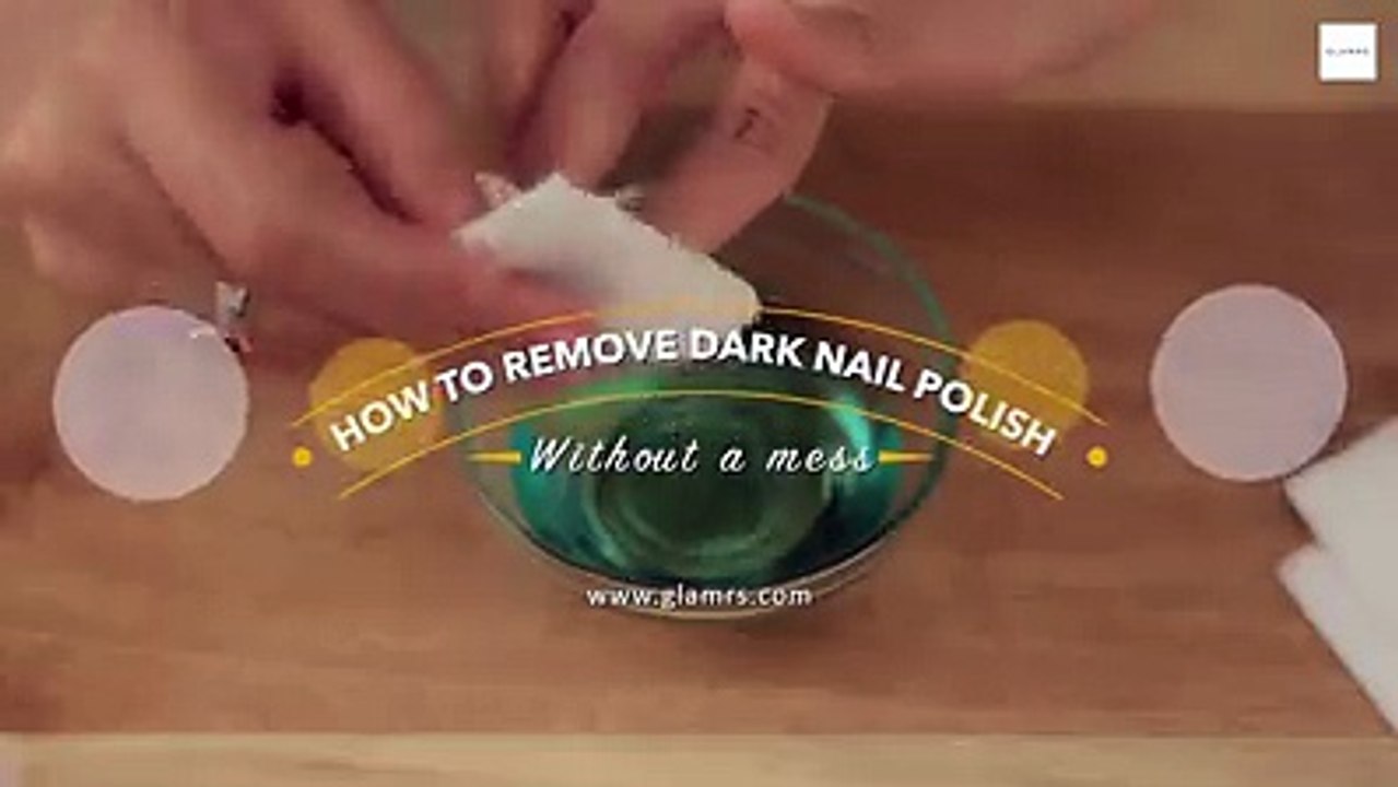 how to remove dark nail polish