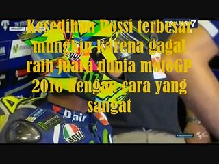 Tragis dan Mengharukan! Rossi Menangis Gagal Raih Juara Dunia MotoGP 2016!