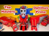Pixar Cars The Haulers with Optimus Prime Transformer Hauler