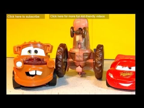 The New Kids Pixar Cars Lightning McQueen Marathon with Lightning McQueen Cars and Mater