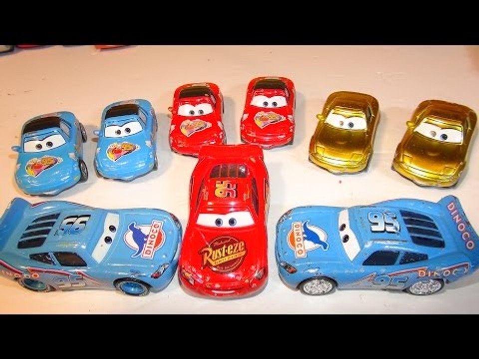 Disney Pixar Cars Dinoco Lightning McQueen and Jerry Recycled Batteries from The Pixar Cars Characte
