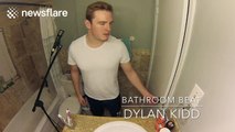 Man creates song with objects he finds in his bathroom