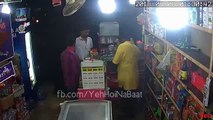 CCTV Footage - General Store Guy near Lucky Star, Karachi Showed some Guts [Audio Enabled]!