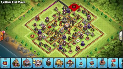 TOWN HALL 11 TROPHY BASE 2016 WITH BOMB TOWER #6