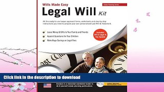 FAVORITE BOOK  Legal Will Kit: Wills Made Easy FULL ONLINE