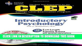 [PDF] CLEP: Introductory Psychology, TestWare Edition (Book   CD-ROM) Full Online