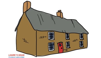 Easy Step For Kids How To Draw The Old House