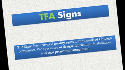 TFA Signs