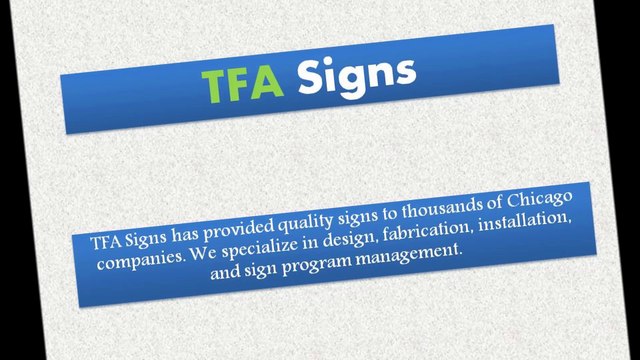 TFA Signs