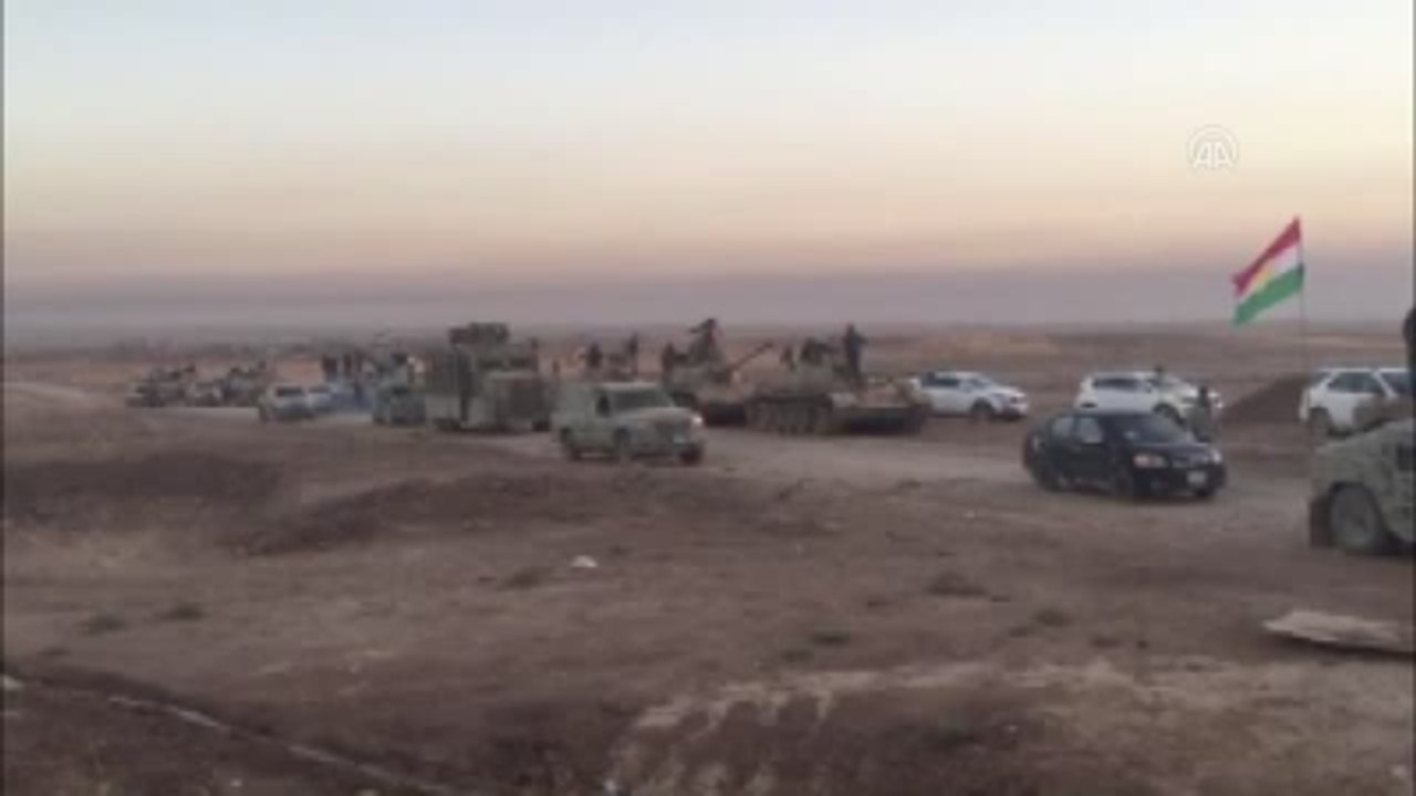 Peşmerge Güçlertine Ait Zırhlı Birlikler, Musul'a Ilerliyor
