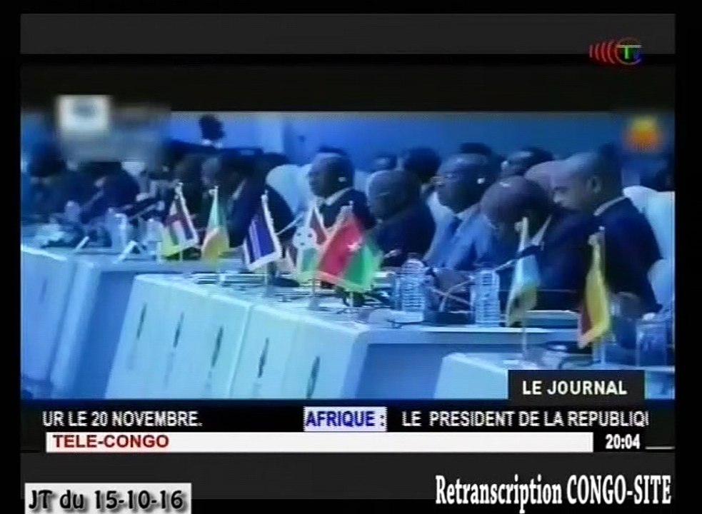 Journal de 20h TVCongo du samedi 15 septembre 2016 -By Congo-Site