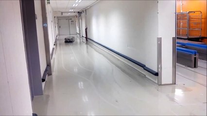 Robot Automatic Guided Vehicle Transcar LTC 2 Hospital Transport