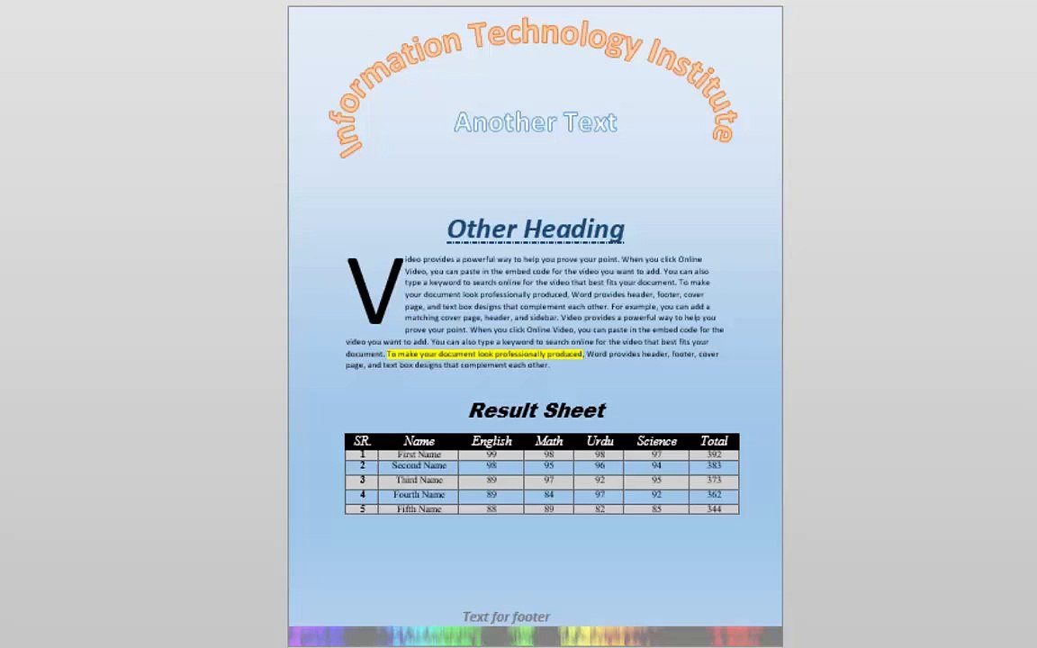 MS - Microsoft - Word 2013 Complete Training Part 13 Stylizing Document