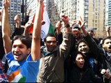 Cricket World Cup 2011 India victory celebrations at Newport, New Jersey, USA