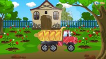 The Red Truck with Cars & Trucks Cartoons for children - Kids Cartoon about Trucks