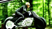 Bike of the Future - This girl rode a bike of the future that does not tip over!