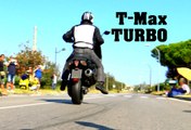 The T-Max TURBO fastest in the world it is a good driver or the engine is too powerful for him