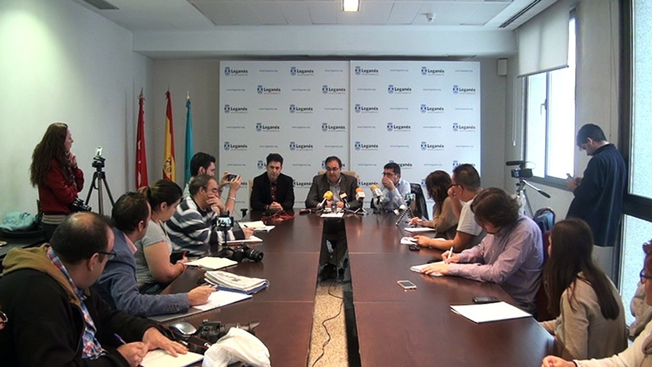 Rueda de prensa del alcalde de Leganés del 18 de octubre de 2016