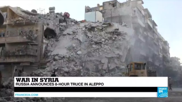 Syria: Russia halts Aleppo air strikes ahead of planned truce, calls on rebels to leave city
