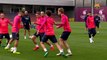 FC Barcelona training session: squad continues preparations for Manchester City