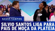 Silvio Santos liga para as casas de pessoas da plateia