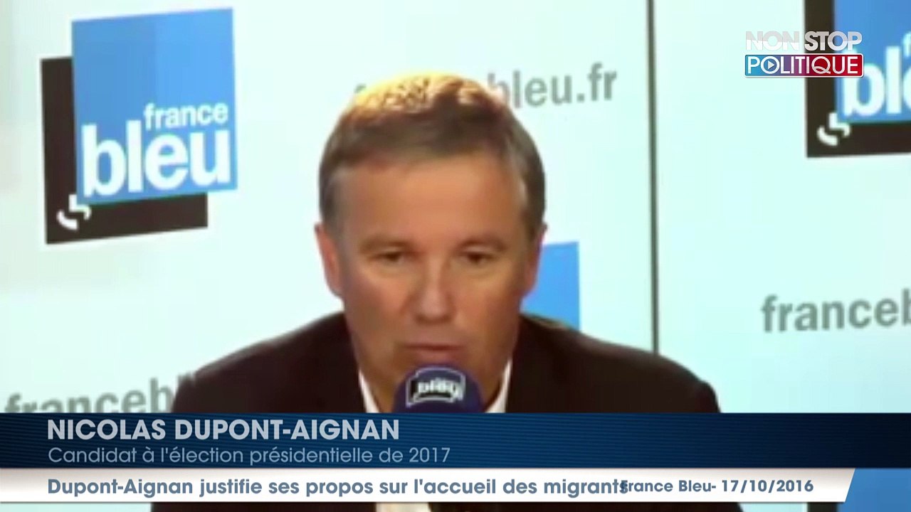 Nicolas Dupont-Aignan et sa sortie maladroite sur l’accueil des migrants : "c’était un mauvais procès"