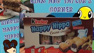 Kinder Happy Hippo | Taste Test | Liam and Taylor's Corner