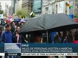 Miles de chilenos marchan para rechazar sistema de pensiones