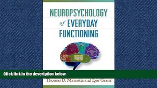 READ book  Neuropsychology of Everyday Functioning (Science and Practice of Neuropsychology)