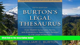 Must Have  Burtons Legal Thesaurus 5th edition: Over 10,000 Synonyms, Terms, and Expressions