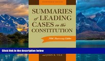Big Deals  Summaries of Leading Cases on the Constitution (Essential Supreme Court Decisions: