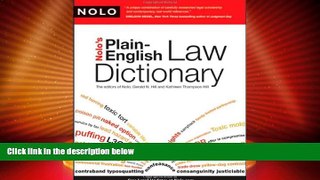 Big Deals  Nolo s Plain-English Law Dictionary  Full Read Most Wanted