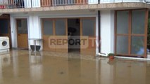 Report TV - Përmbytje nga reshjet e shiut në Lezhë, rrezikohen banesa e biznese