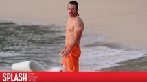 Mark Wahlberg Shows Off on the Beaches of Barbados