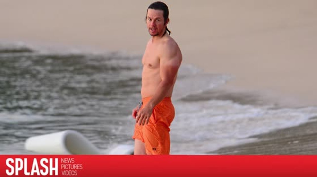 Mark Wahlberg Shows Off on the Beaches of Barbados