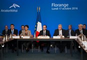 François Hollande visite le site d'ArcelorMittal de Florange